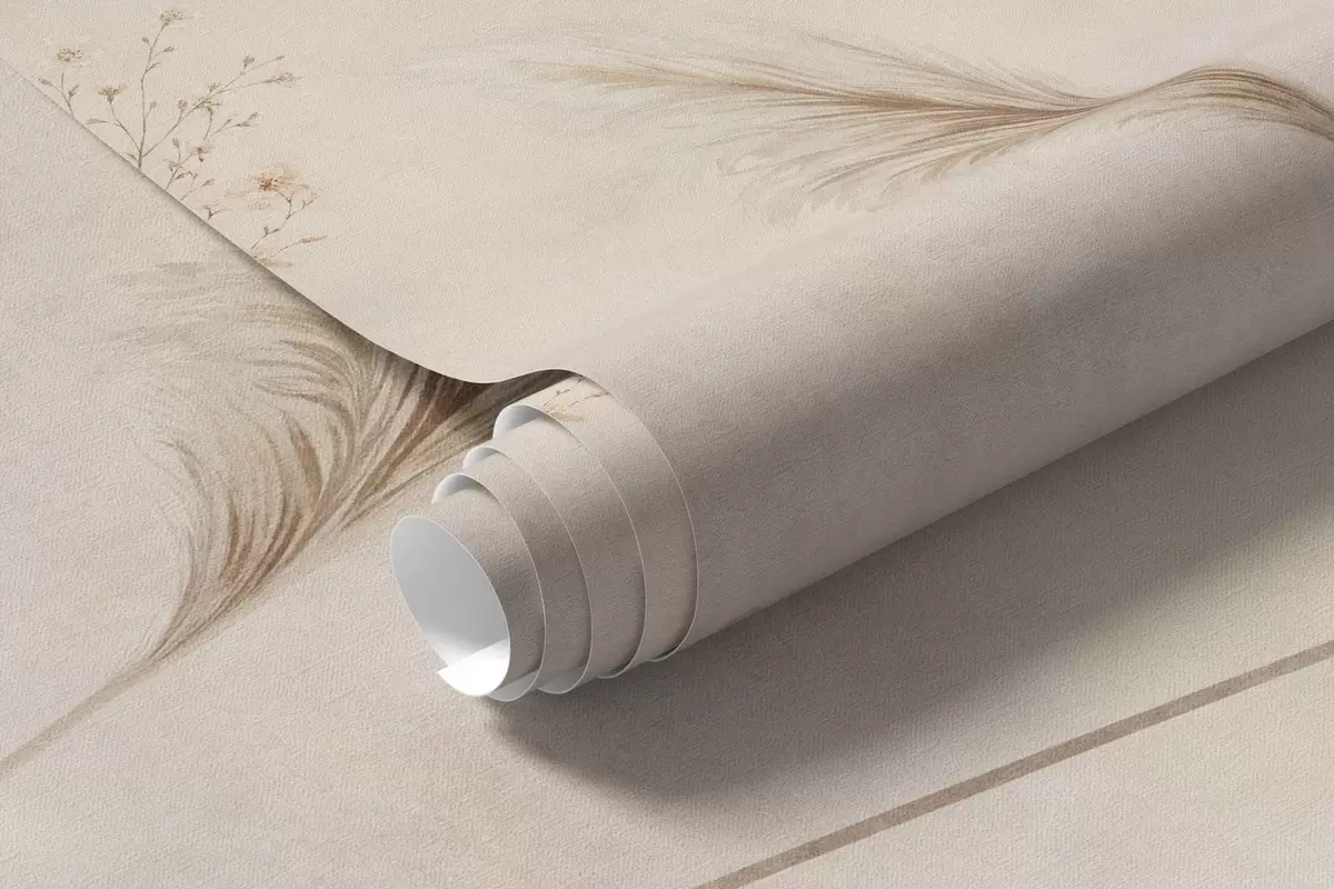 Fototapety Divoké kvety a vysoká tráva v hmlistej krajine w05959