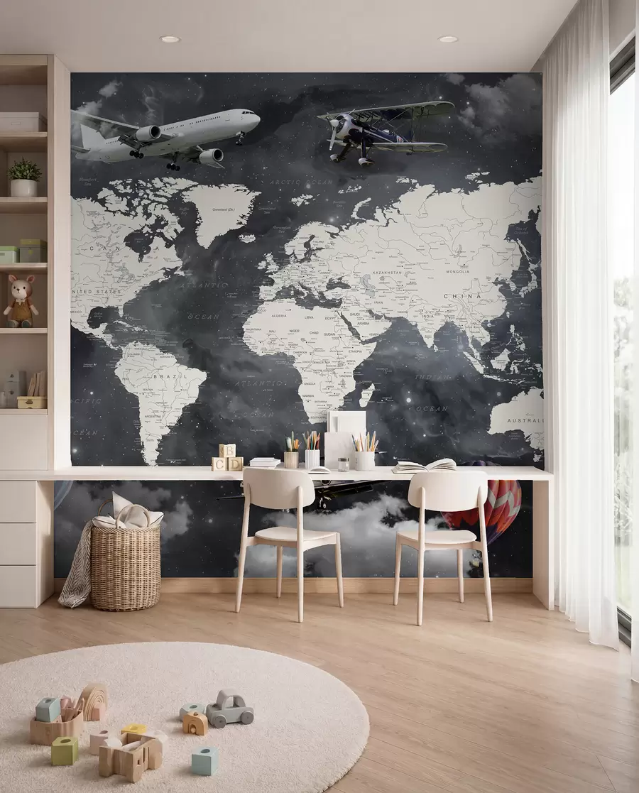 Fototapety Mapa a lietadlá u72597