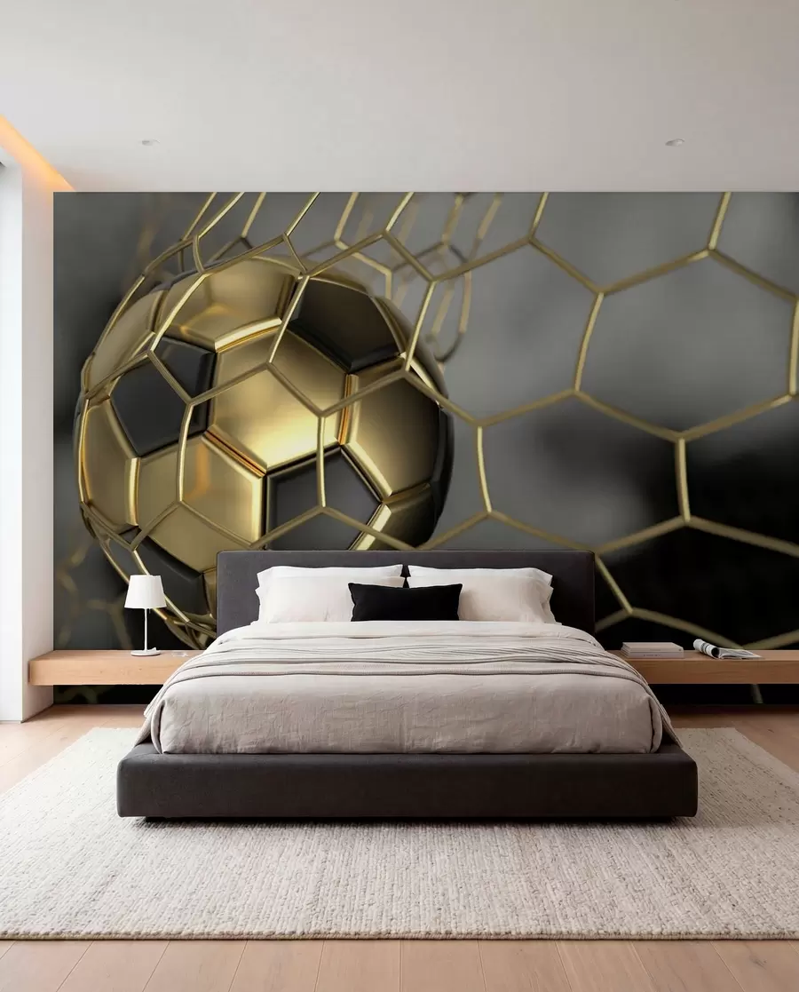 Fototapety Futbalová lopta v bránke u73010