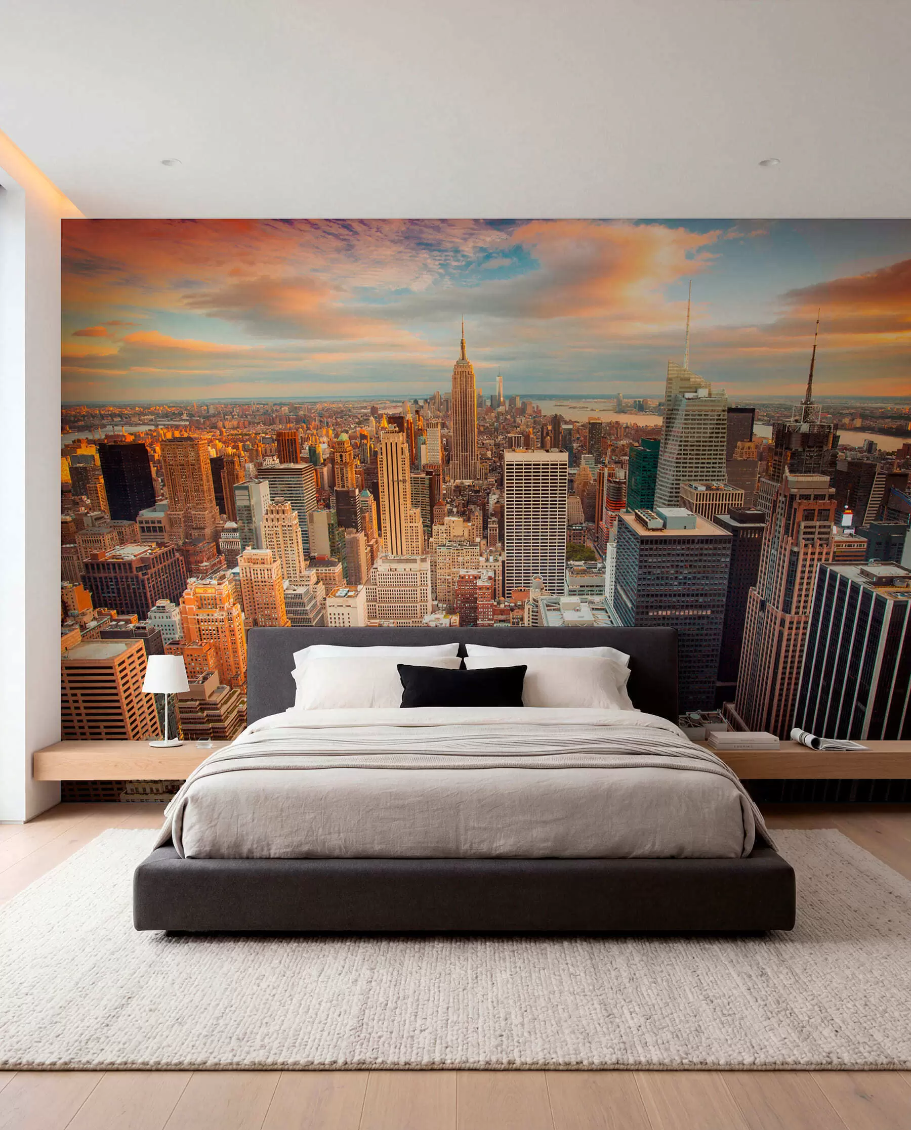 Fototapety Letecký pohľad na západ slnka v New Yorku u80529