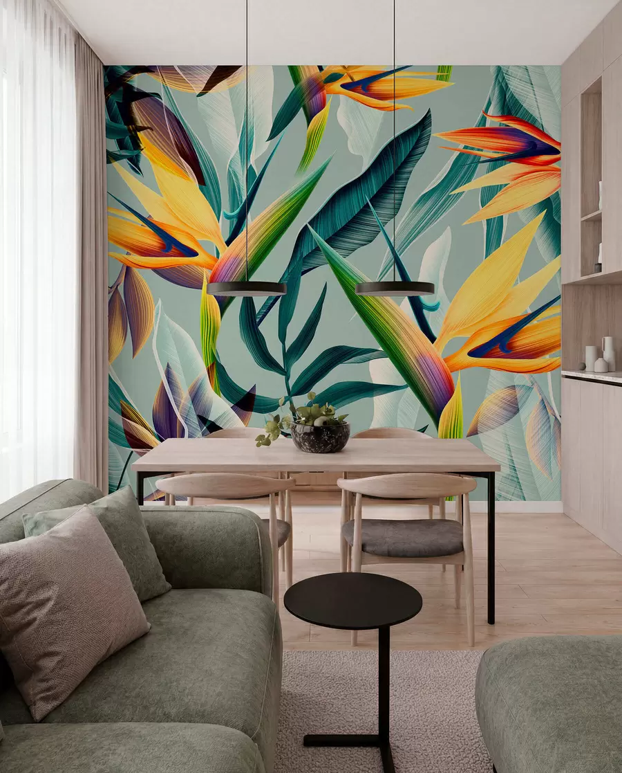 Fototapety Trendy tropické rastliny a listy v žiarivých farbách u73960