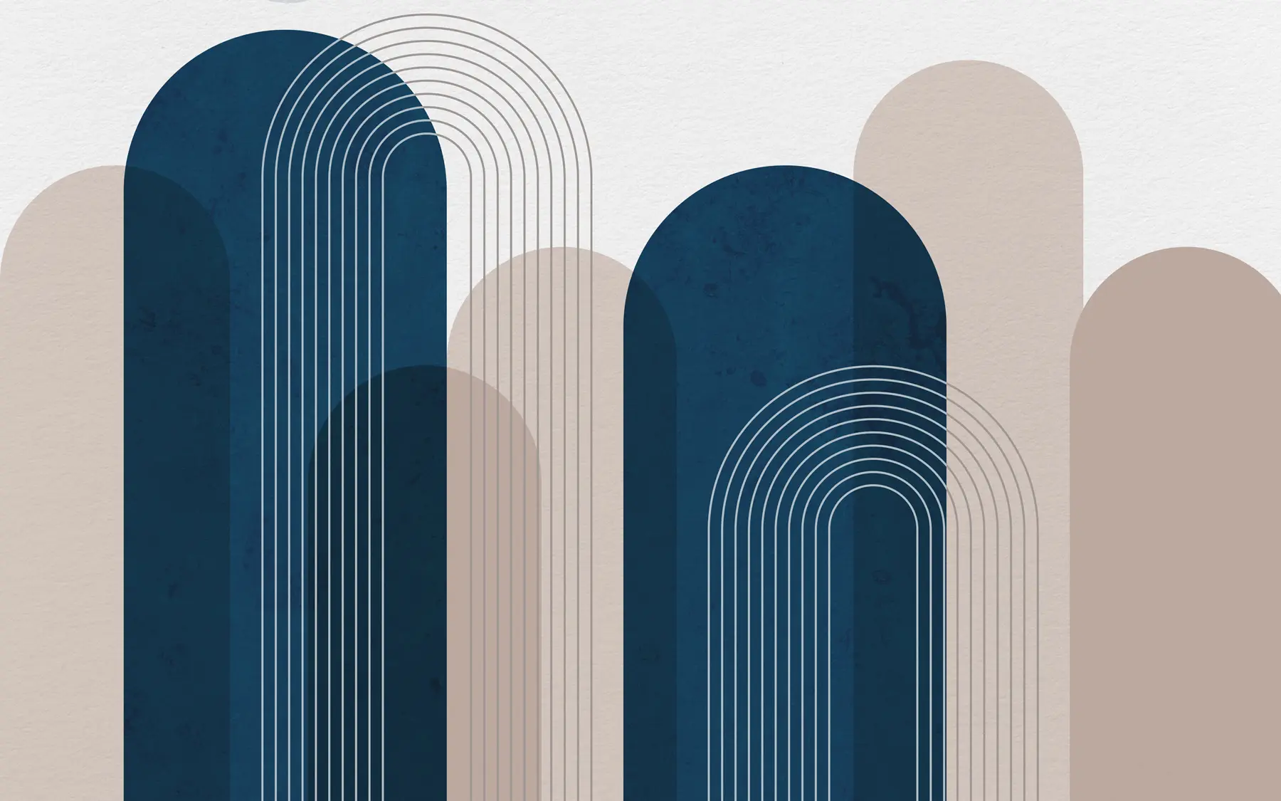 Fototapety Abstraktné modré a béžové oblúky u73098