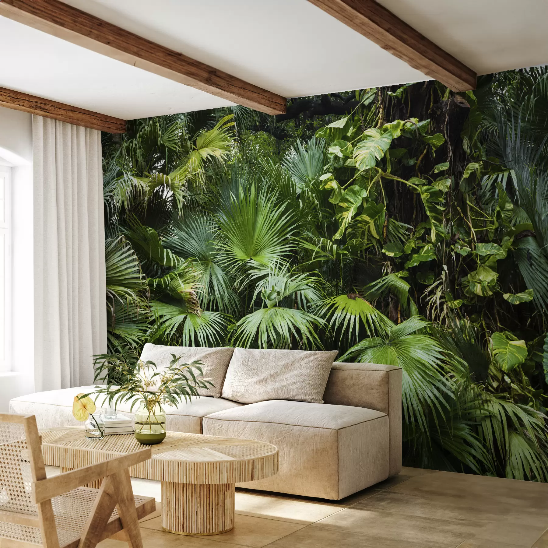 Fototapety Mokré lístie v džungli u93616