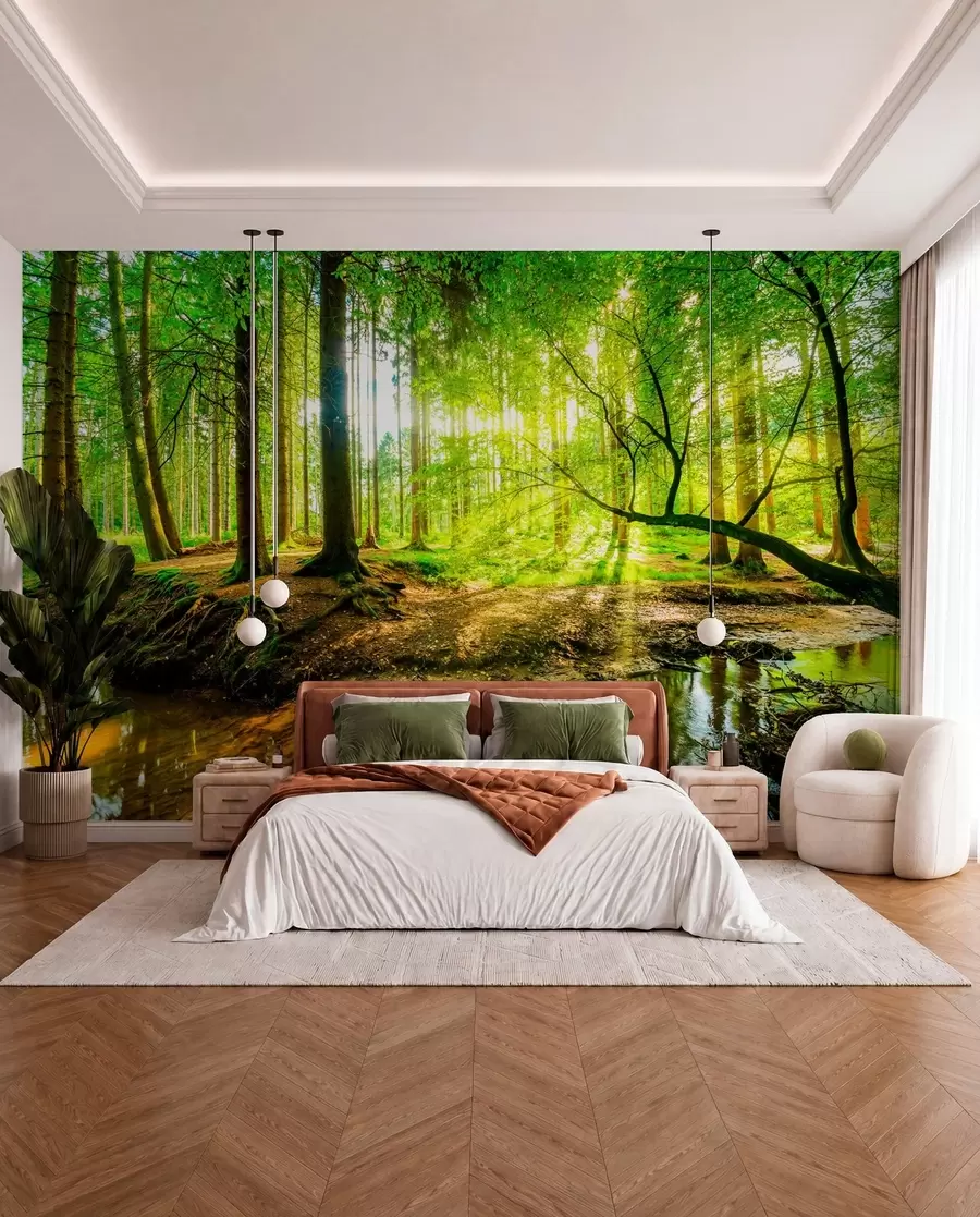 Fototapety Priehľadnosť lesného potoka u93621