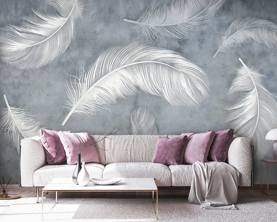 Fototapety Organizmus, vetvička a pierko u93395