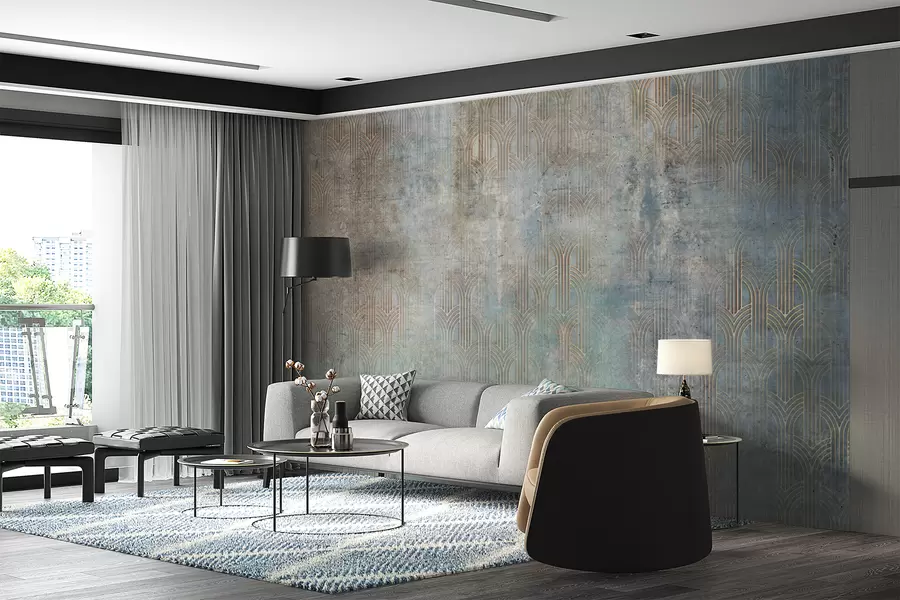 Fototapety Oblúkový vzor na stene grunge u73973