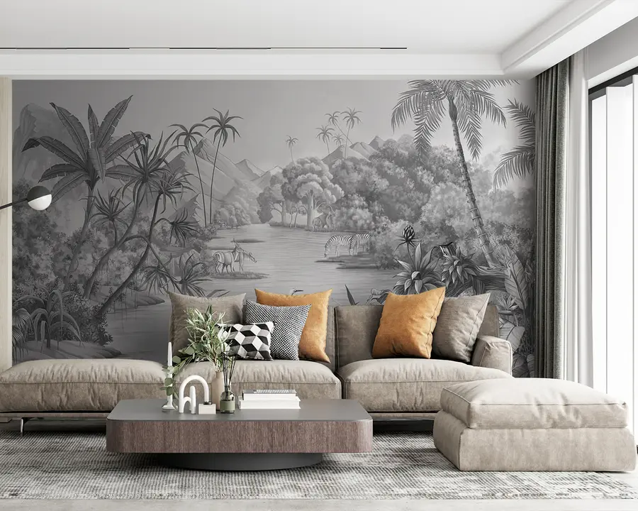 Fototapety Čiernobiele trópy u59040