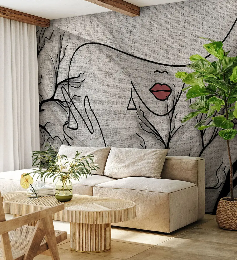 Fototapety červené pery u93785