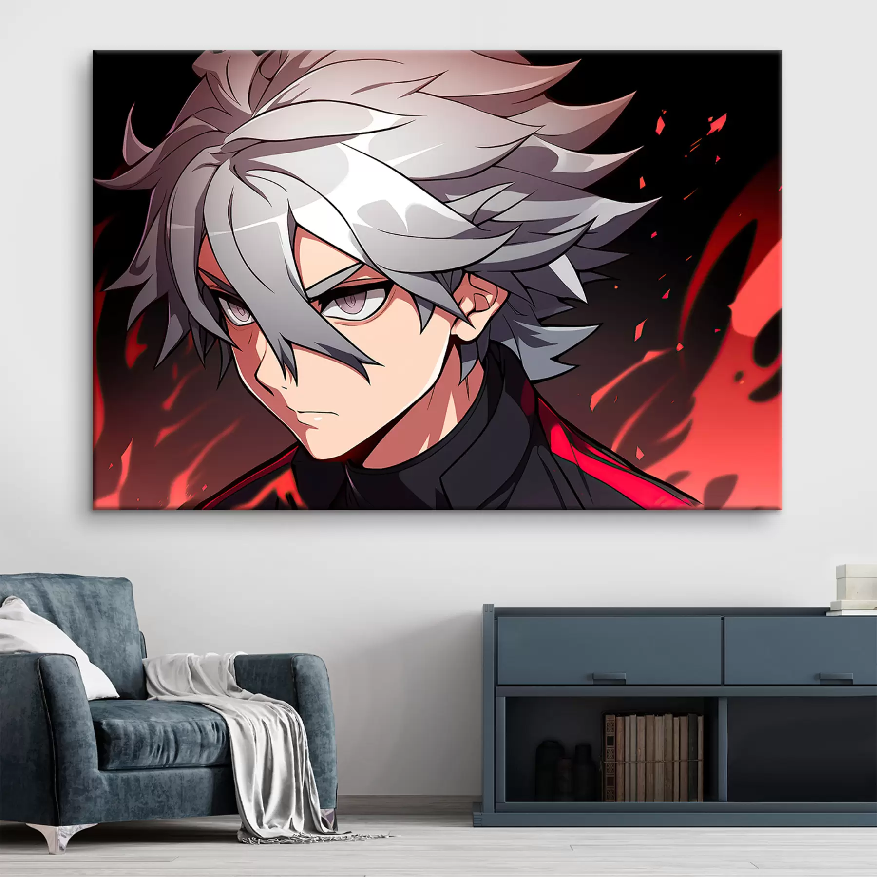 Fototapety Anime chlap vo svetlách s31159