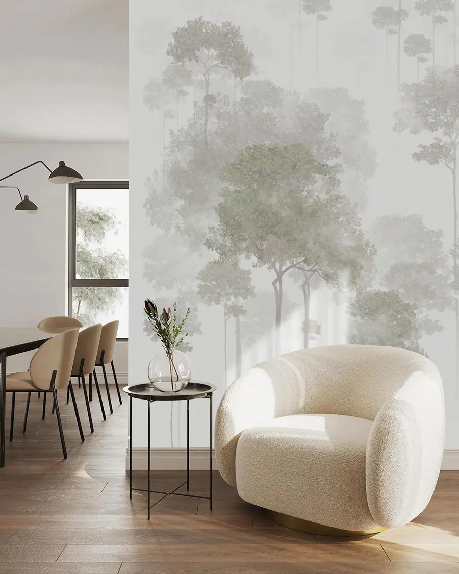 Fototapety Krehké zelené stromy u94301