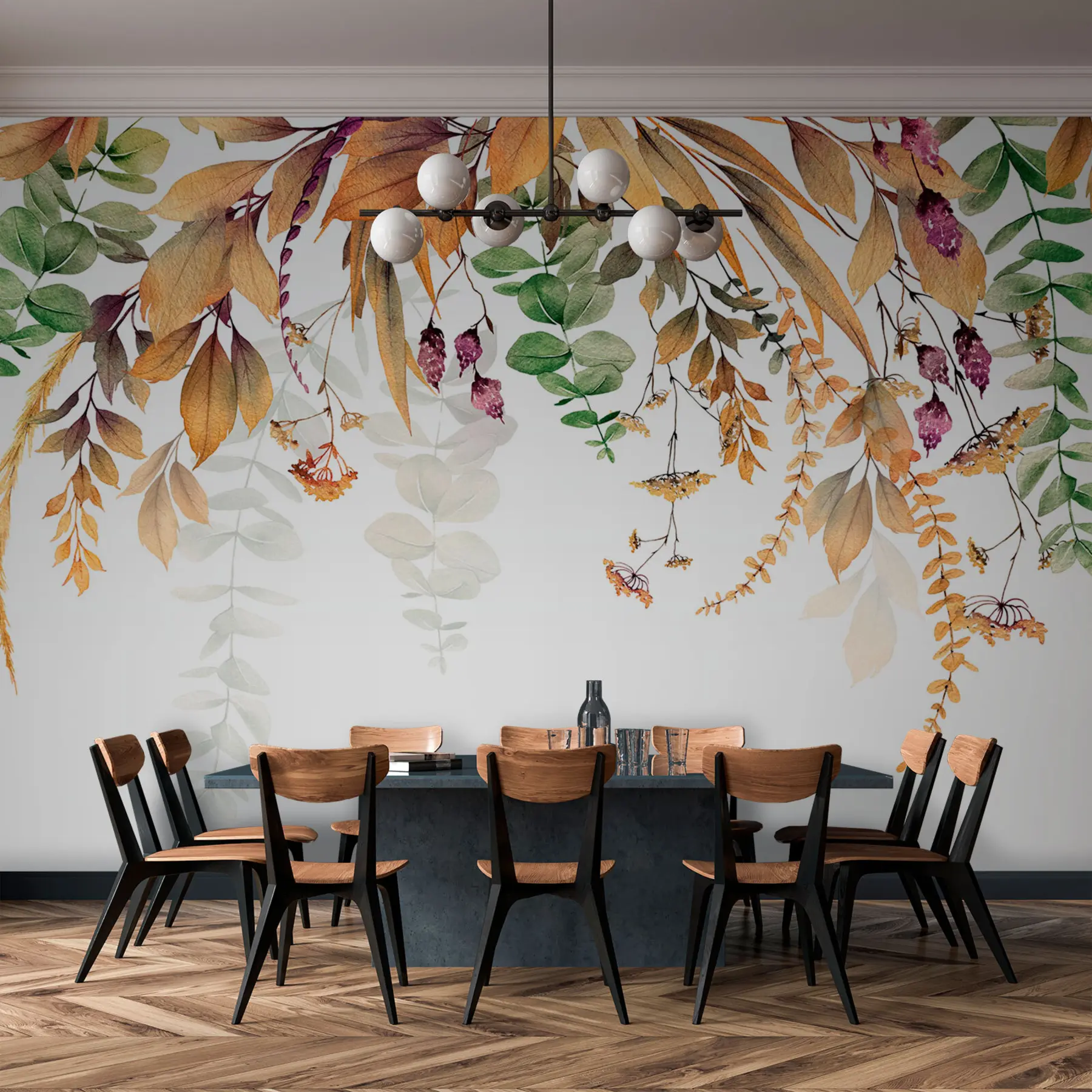 Fototapety Kvetinový rám s jesennými listami u94198