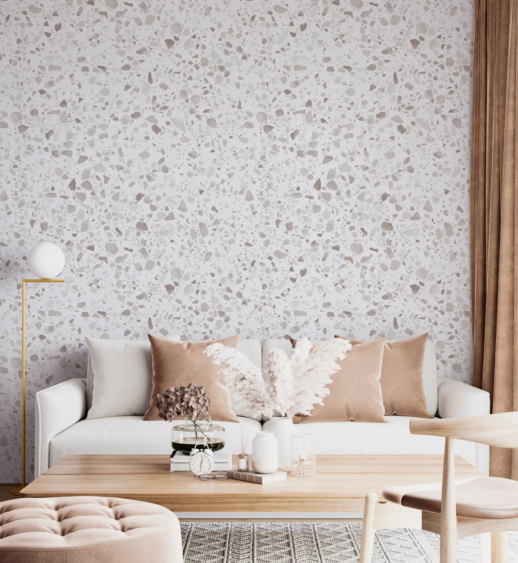 Fototapety Terazzová dlažba, mozaika s prírodným kameňom, žula, mramor, kremeň, betón u94304