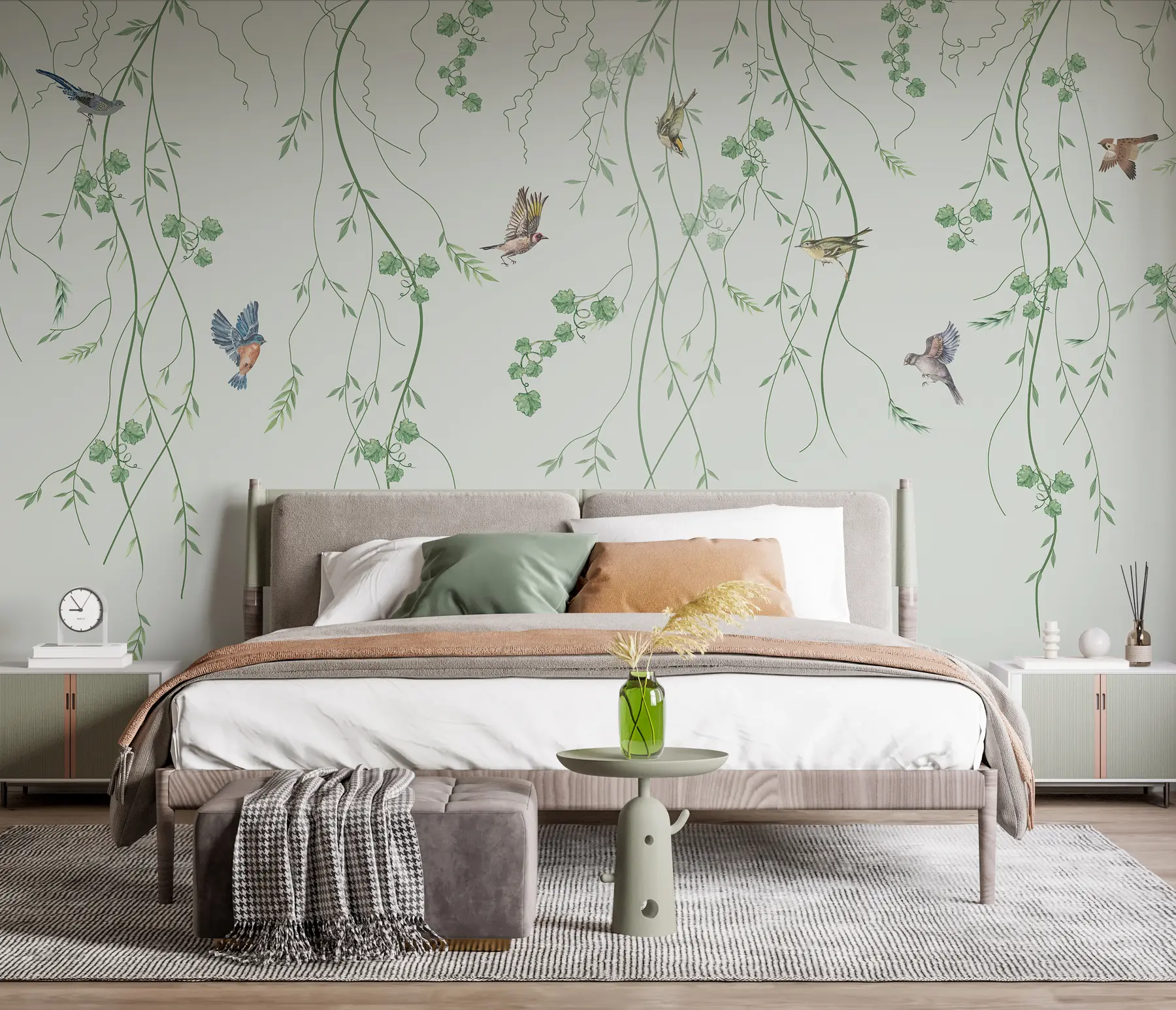 Fototapety Vetvy s vtákmi, Chinoiserie u94493