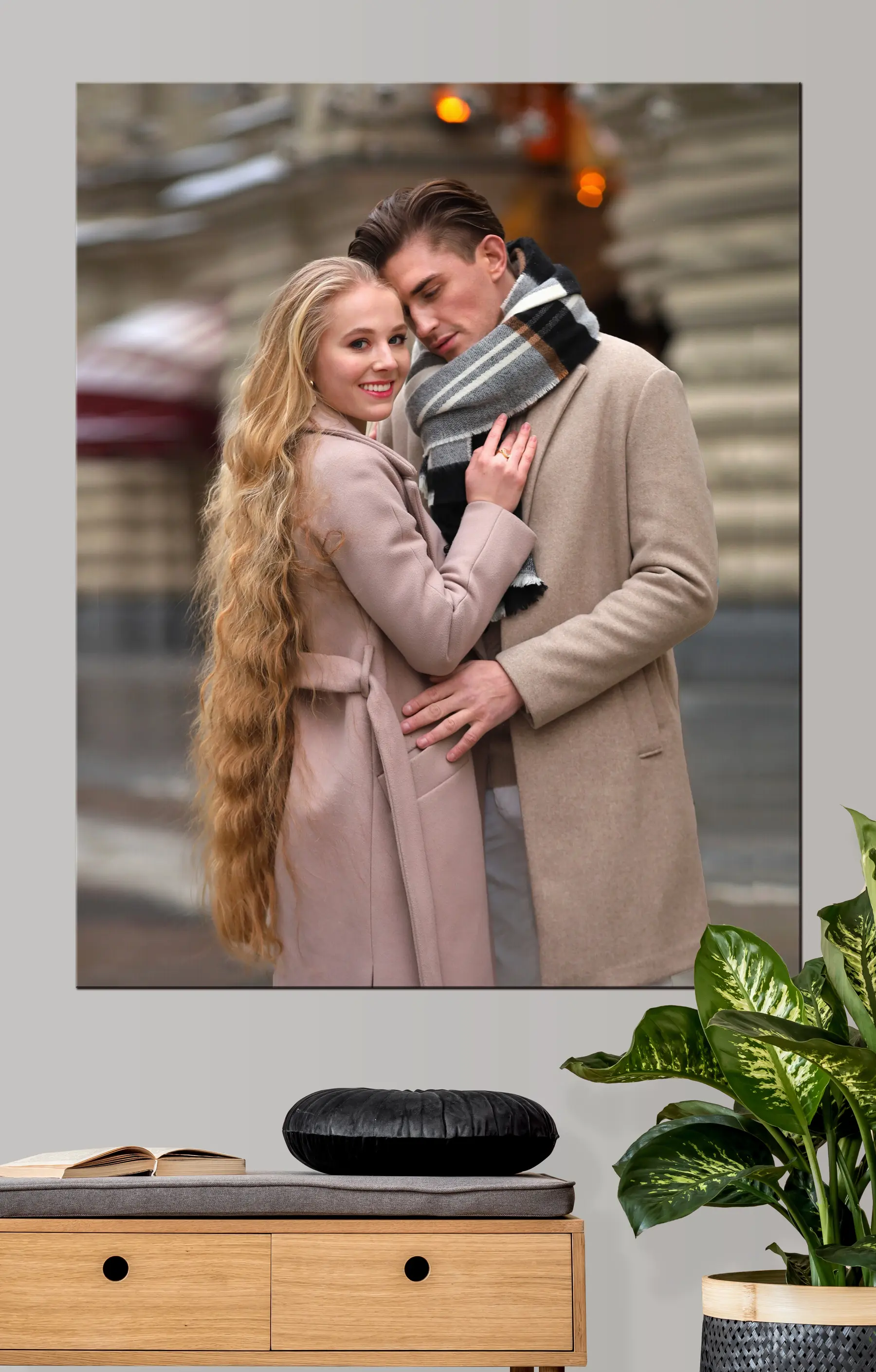 Obraz Úsmev, rameno a kabát s33325