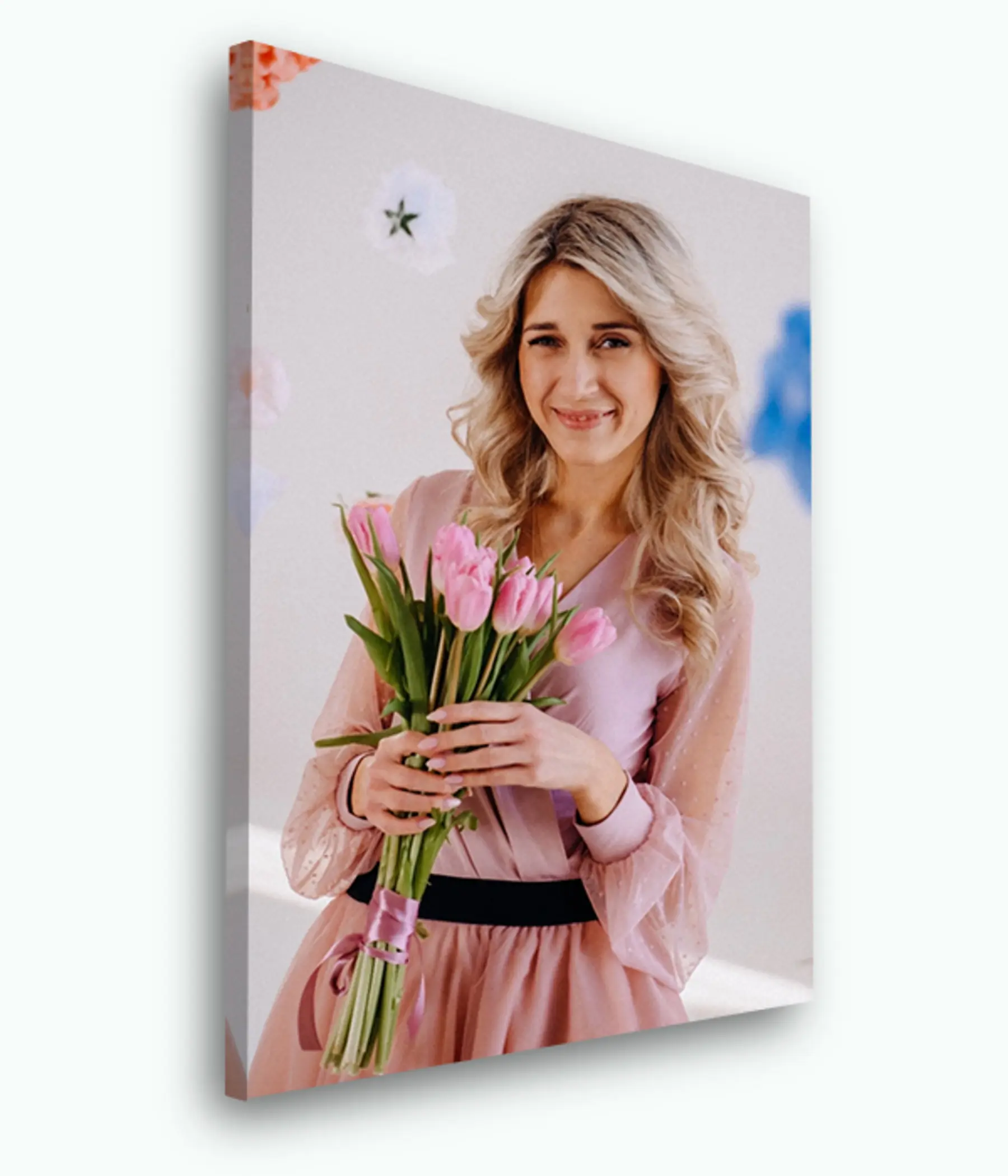 Obraz Úsmev, oranžová farba a šaty s33408