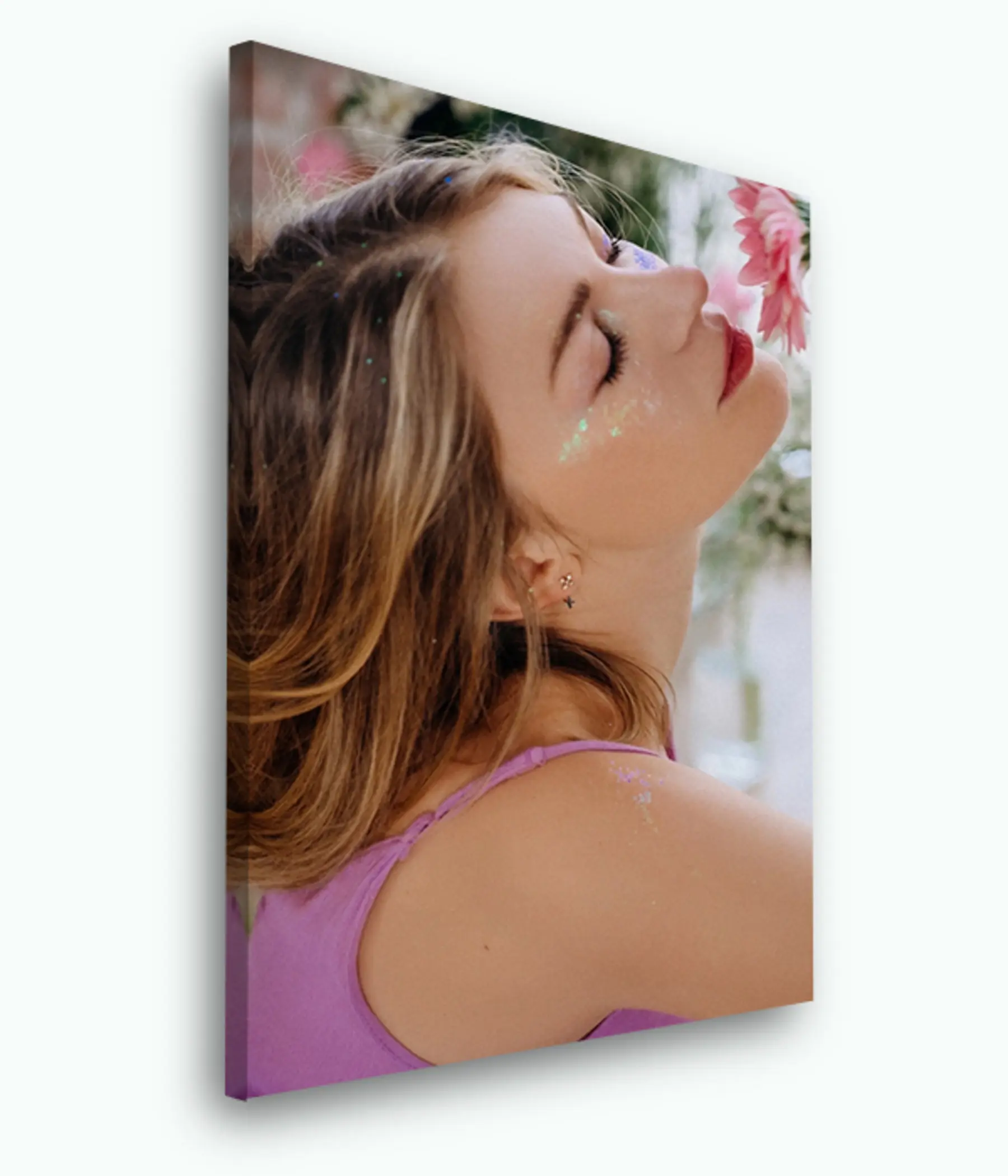 Obraz Vlasy, pery a rastliny s33409