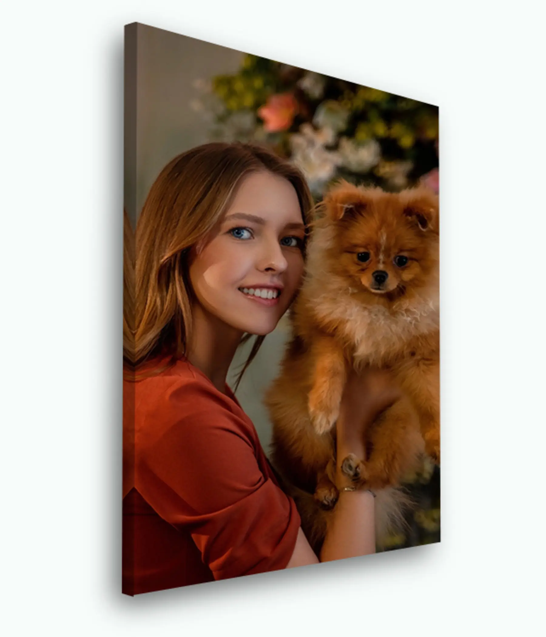 Obraz Úsmev, oranžová a plavá s33411