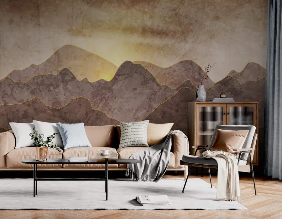 Fototapety Krajina s horskými štítmi u94314