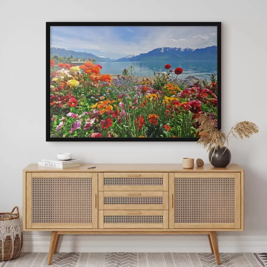 Fototapety Voda, obloha a kvet f00006