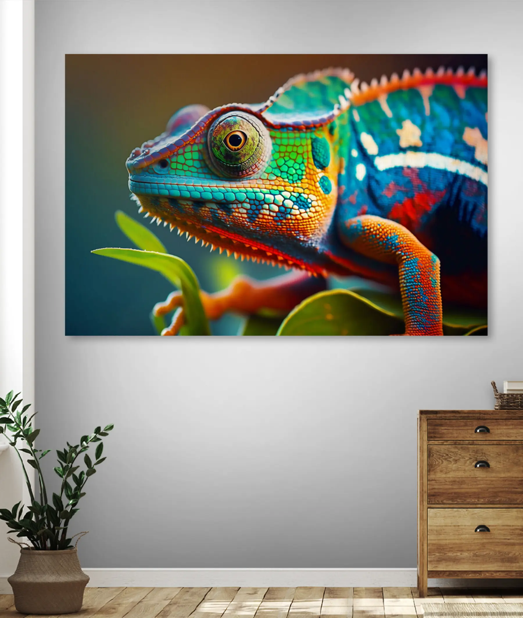 Obraz jasný chameleón s33540