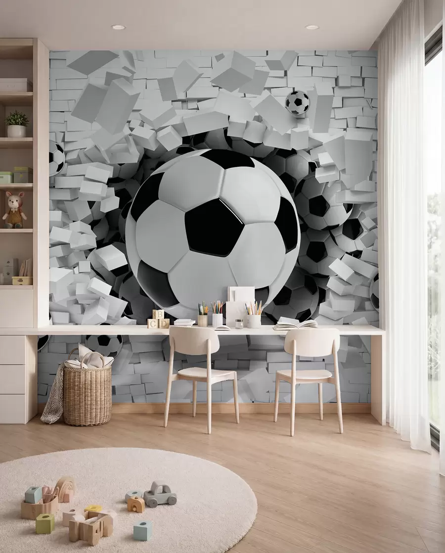 Fototapety Lopta preráža múr u96315