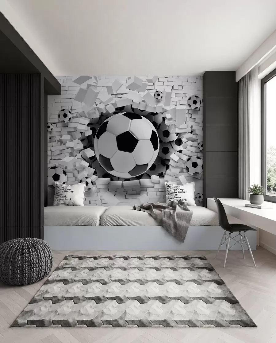 Fototapety Lopta preráža múr u96315