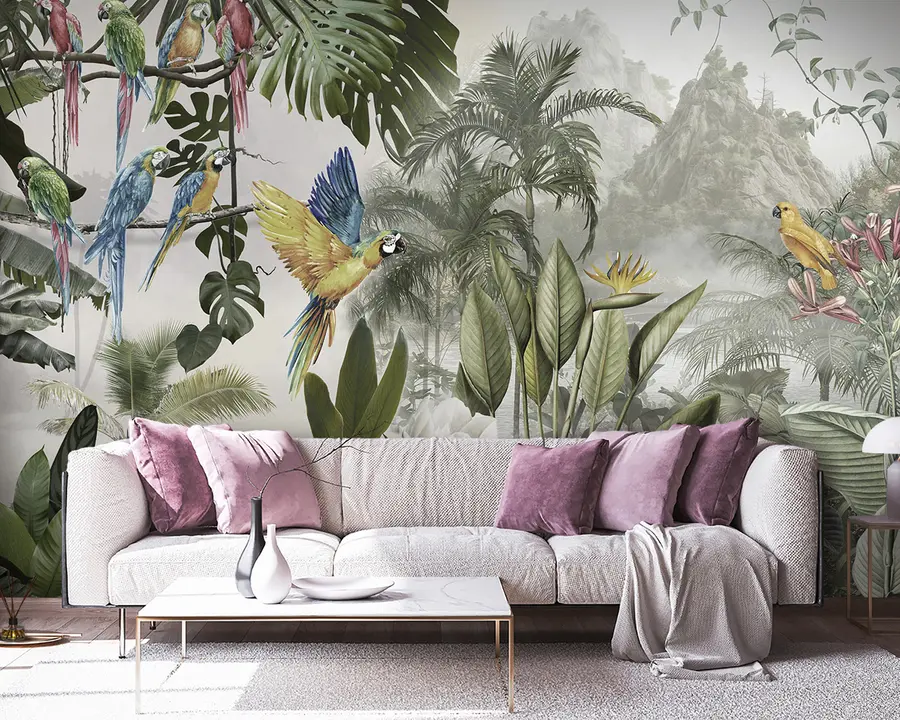 Fototapety Papagáje v dažďovom pralese u95693