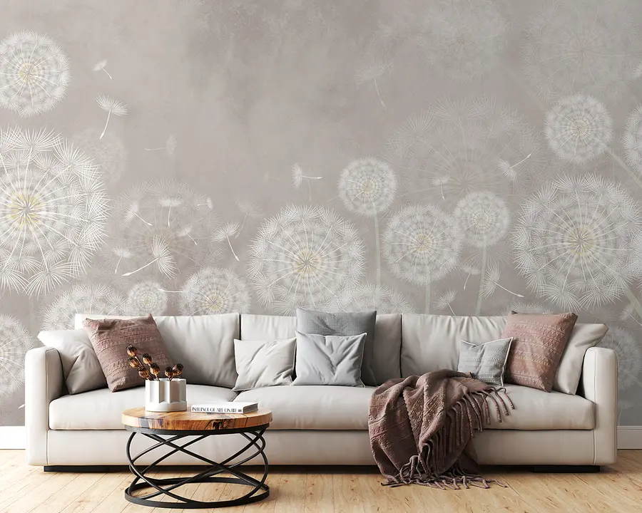 Fototapety Púpavy na textúrovanom pozadí u95374