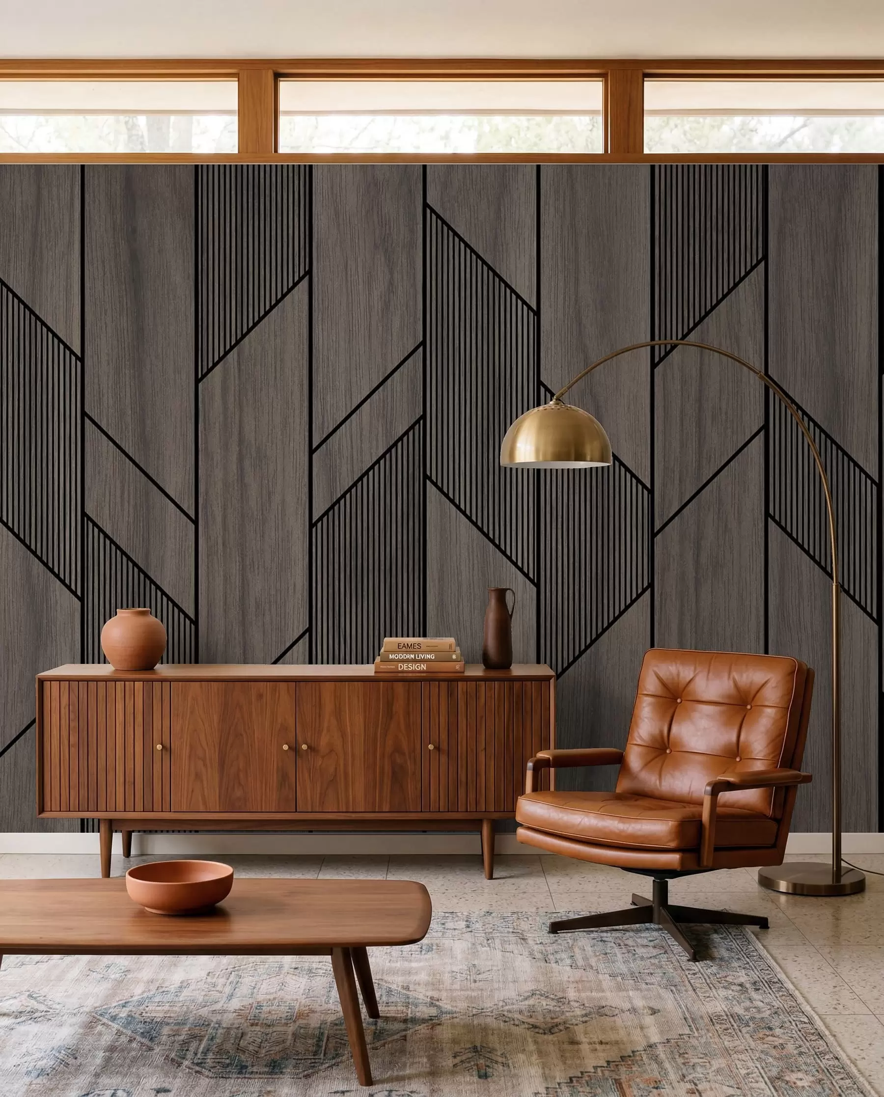 Fototapety Geometrické panely s textúrou dreva u97427