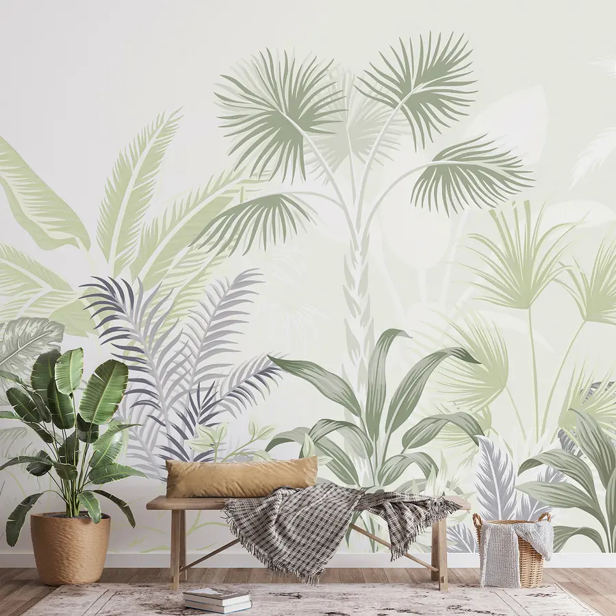 Fototapety Stavovce, rastliny a vetvy v zelených farbách u06685v3