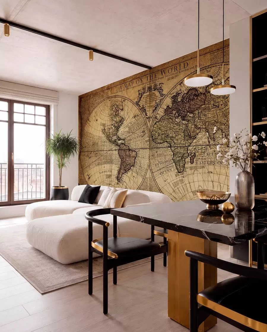 Fototapety Starožitná mapa sveta u18533