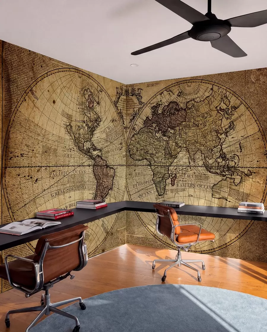 Fototapety Starožitná mapa sveta u18533