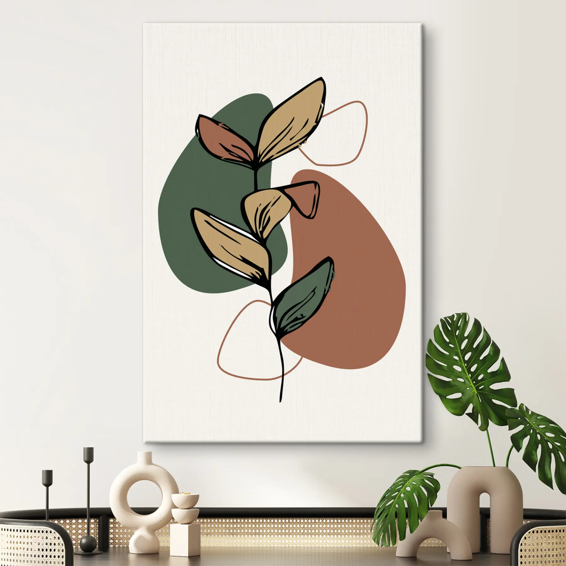 Fototapety Botanický abstraktný vzor s36168
