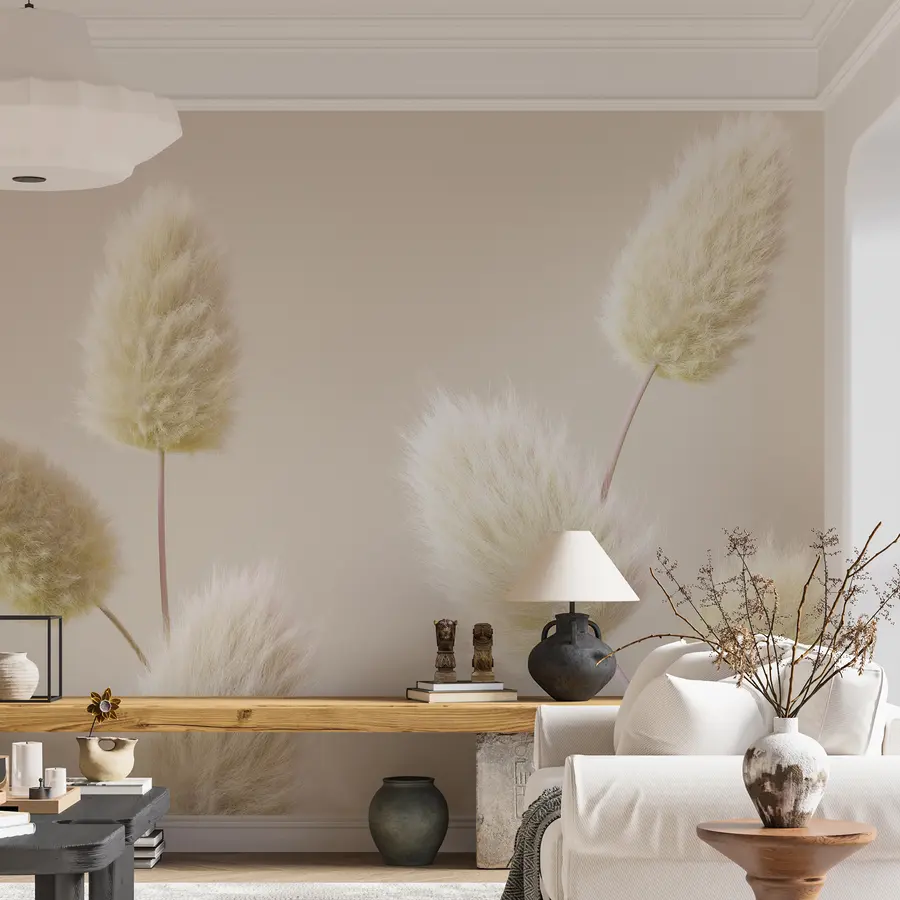 Fototapety Trendy béžové sušené kvety v boho štýle u98432v1