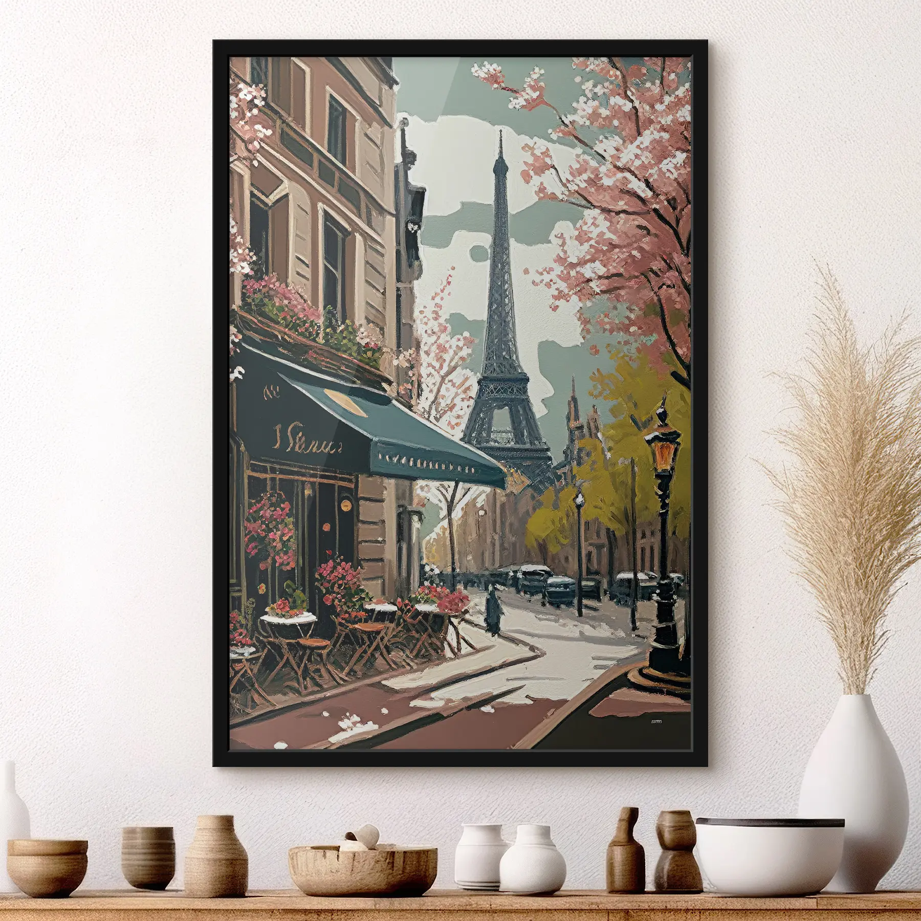 Fototapety Parížska kaviareň v ručne kreslenom štýle f33523