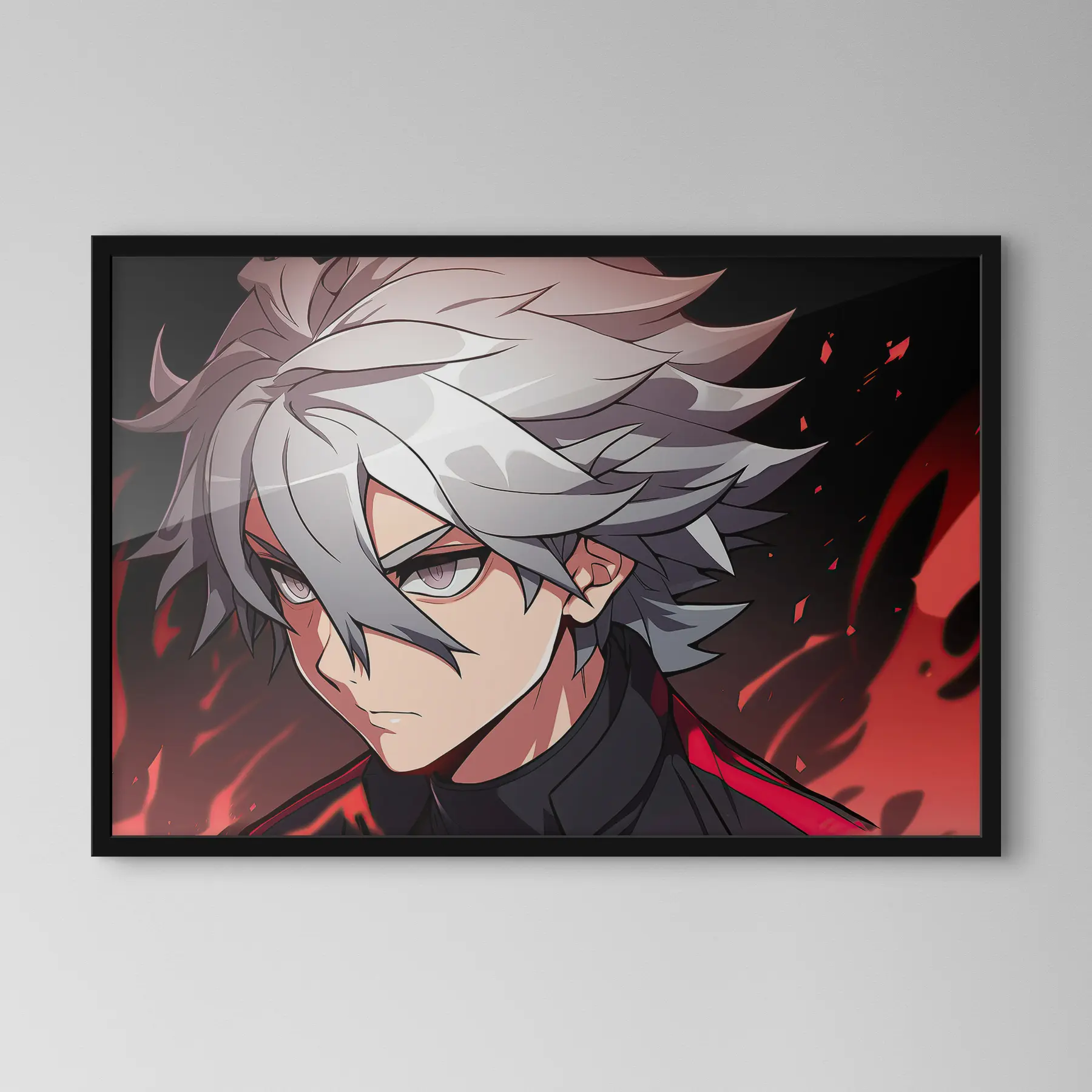Obraz Anime chlapík vo svetlách f31159
