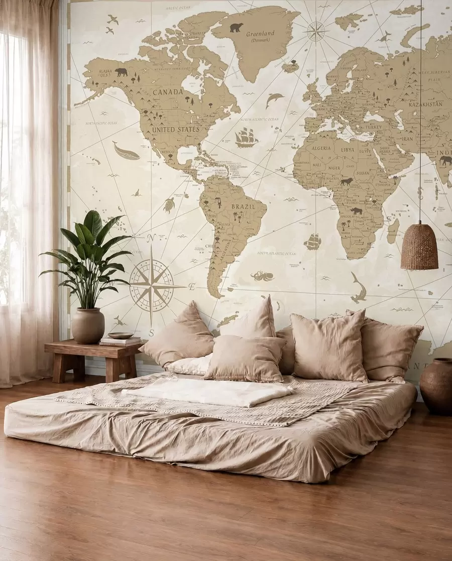 Fototapety Ročníková mapa sveta u99074