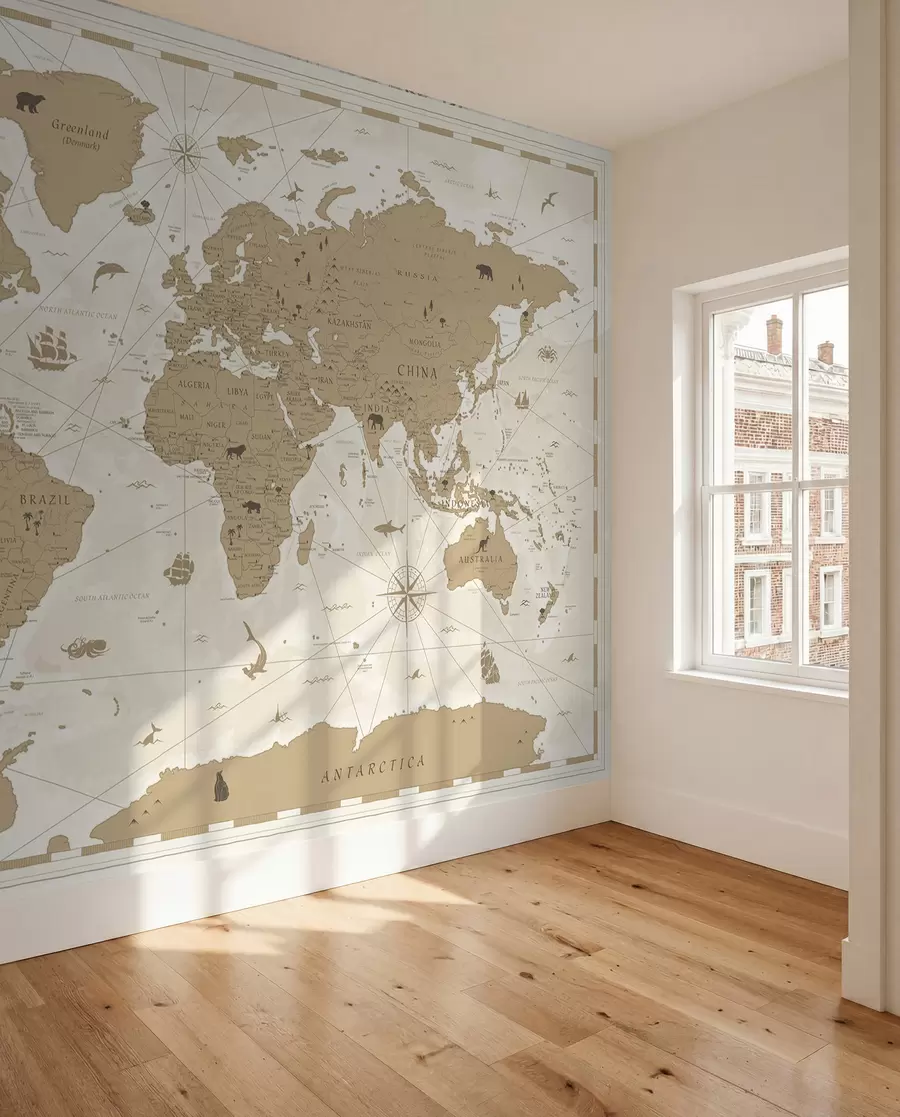 Fototapety Ročníková mapa sveta u99074