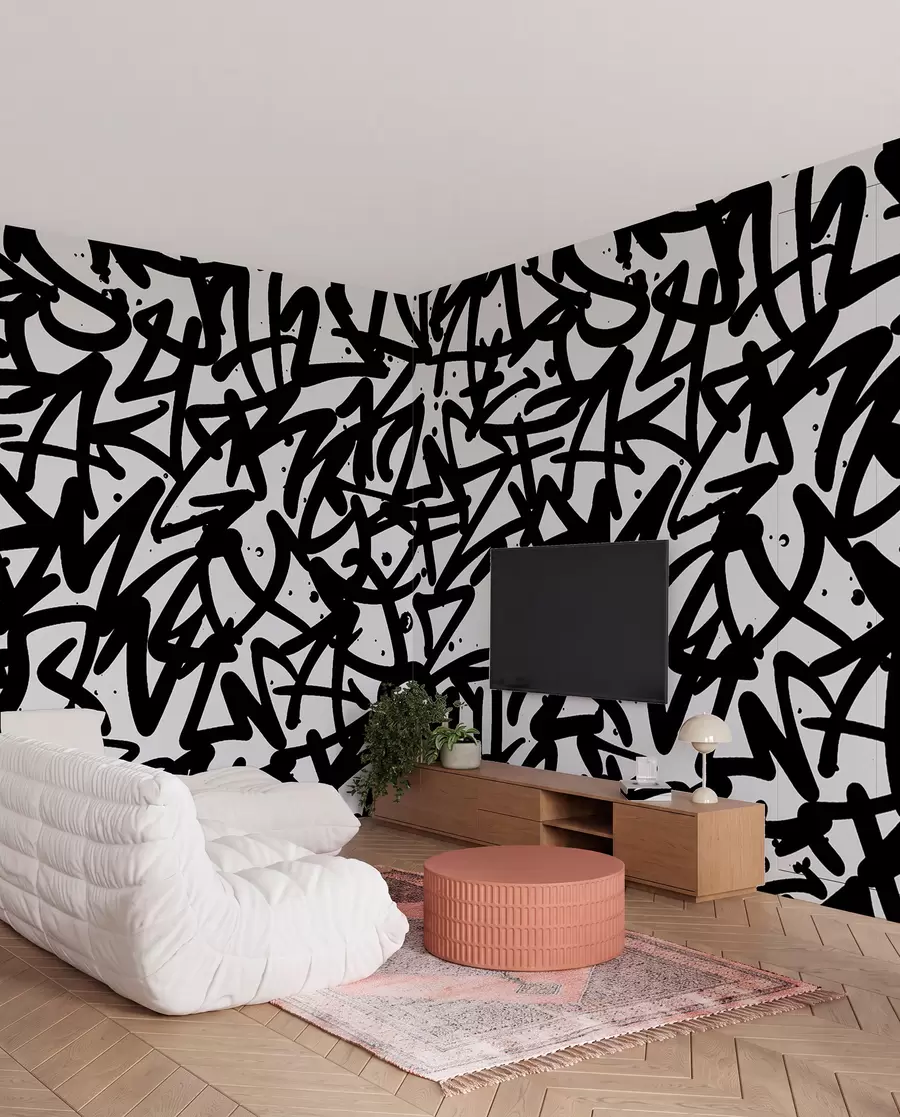 Fototapety Graffiti Emotions: Black u99087v3
