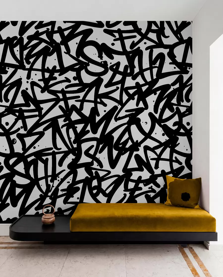 Fototapety Graffiti Emotions: Black u99087v3