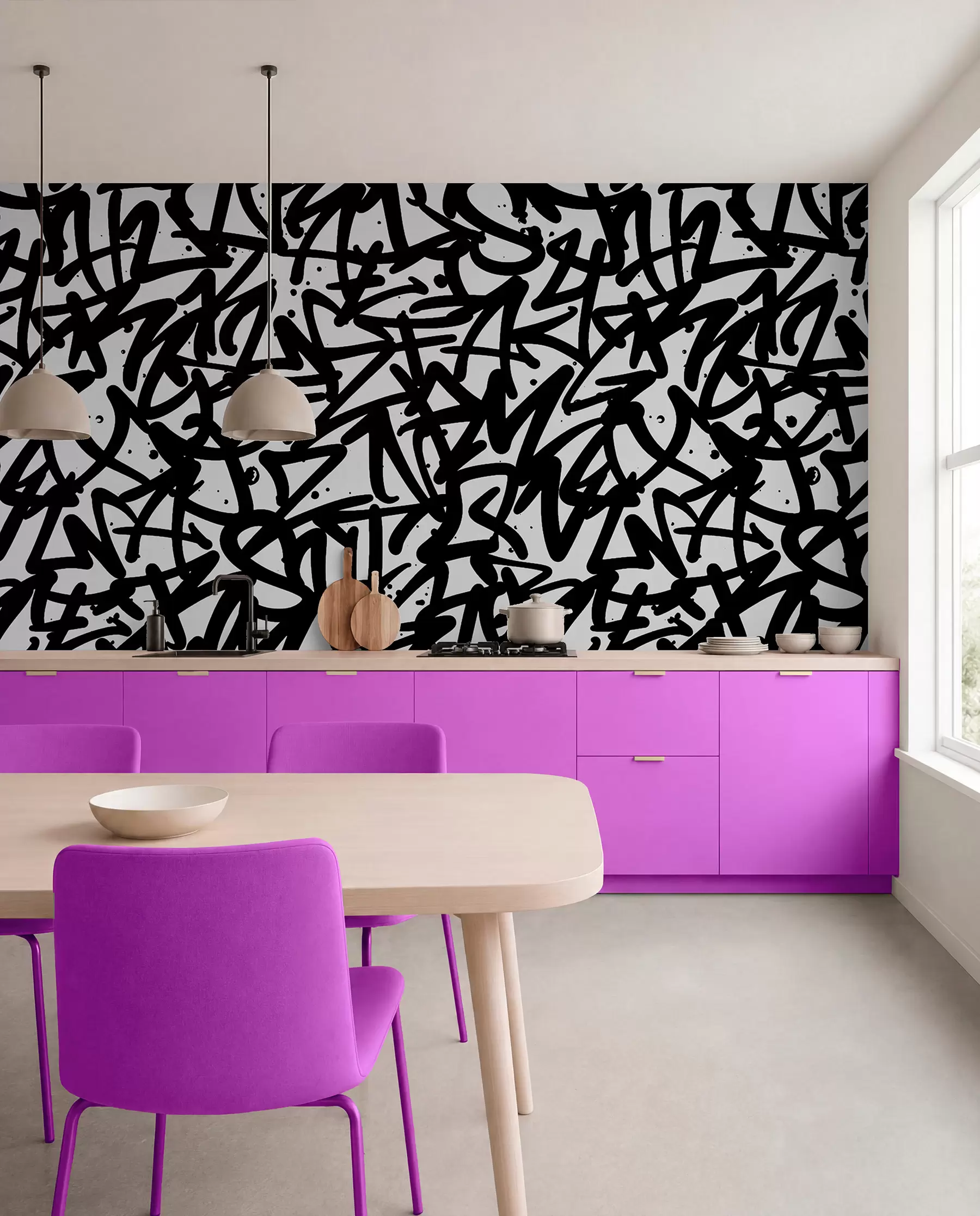 Fototapety Graffiti Emotions: Black u99087v3