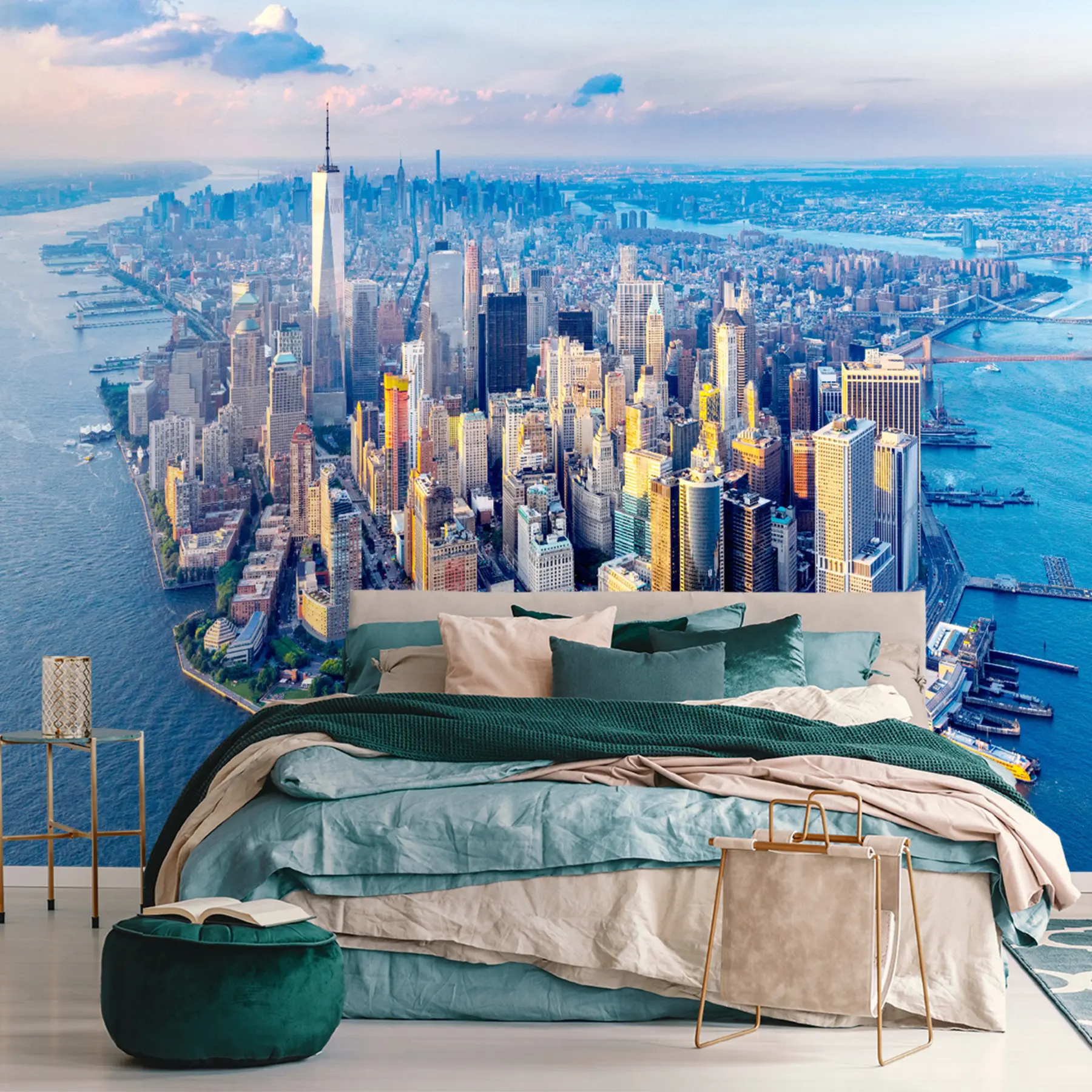 Fototapety Pohľad na Manhattan v New Yorku z vtáčej perspektívy, USA u98643