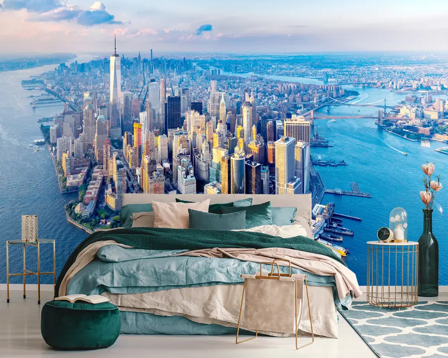 Fototapety Pohľad na Manhattan v New Yorku z vtáčej perspektívy, USA u98643