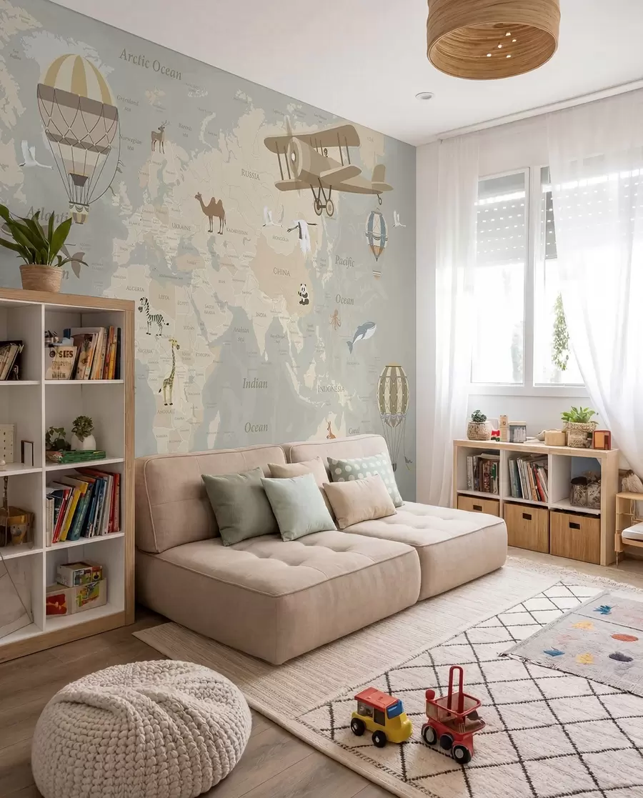 Fototapety Mapa sveta s balónmi II u36066d2