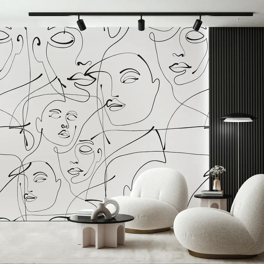 Fototapety Minimalistická abstrakcia ženského portrétu u99013