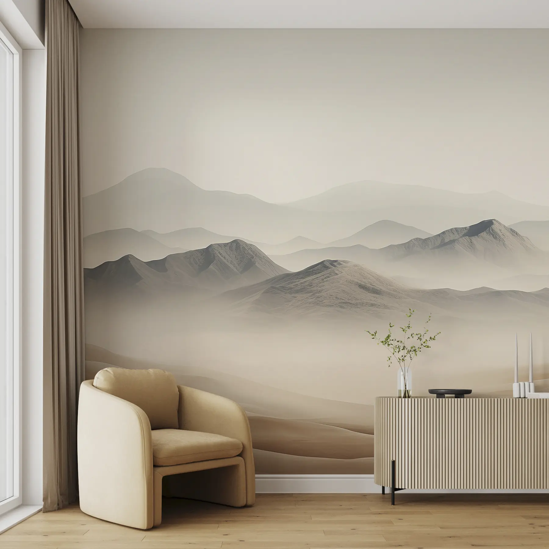 Fototapety Hory krajina, púšť, béžové farby, realizmus u99456d1